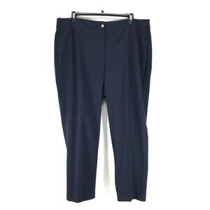J. Jill Straight Leg Dress Pants Women's Plus Size 22 Navy Blue Stretch Career